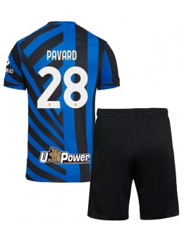 Inter Milan Benjamin Pavard #28 Replika Hemmakläder Barn 2024-25 Kortärmad (+ byxor)